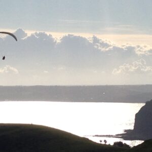 Tandem paragliding flight
